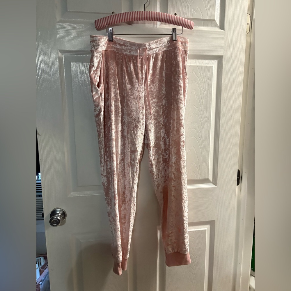 Secret Treasures Womens Light Pink Velvety Lounge Sleep Pants Size Xtra Large